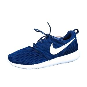 Nike Roshe One Girls Sneakers Size 7Y Athletic Running Shoes Navy Blue Mesh